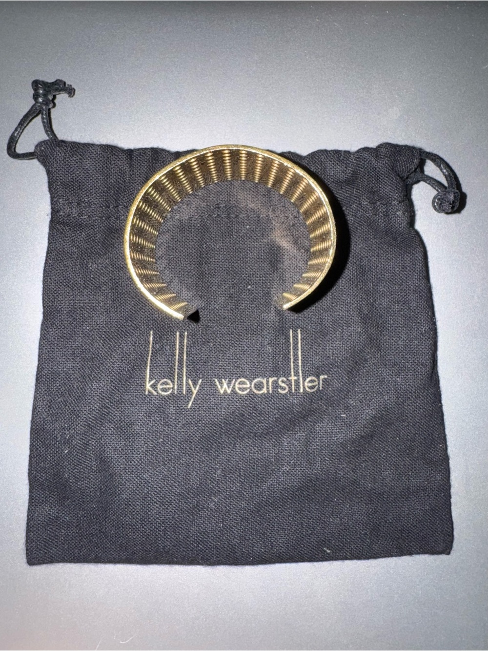 Kelly Wearstler Gold Perforated Wide Cuff Bracelet - Picture 4 of 4